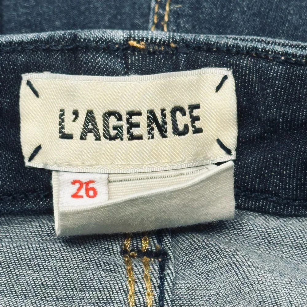 L'AGENCE Margot Skinny High Rise in Midnight Size 26 - Picture 4 of 11